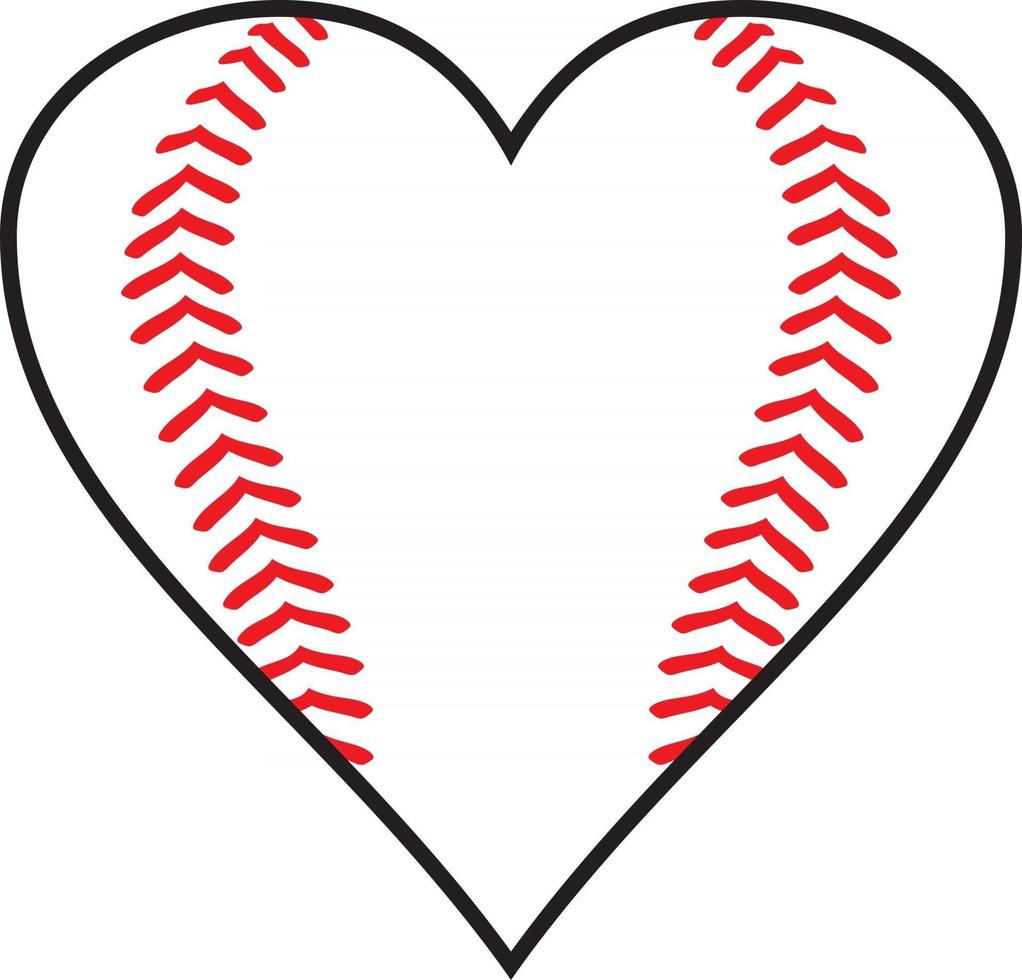 Baseball Heart Icon vector