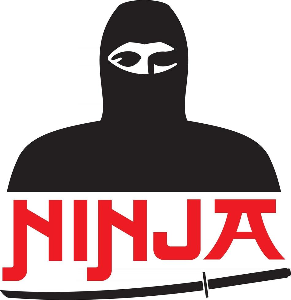 diseño de guerrero ninja vector