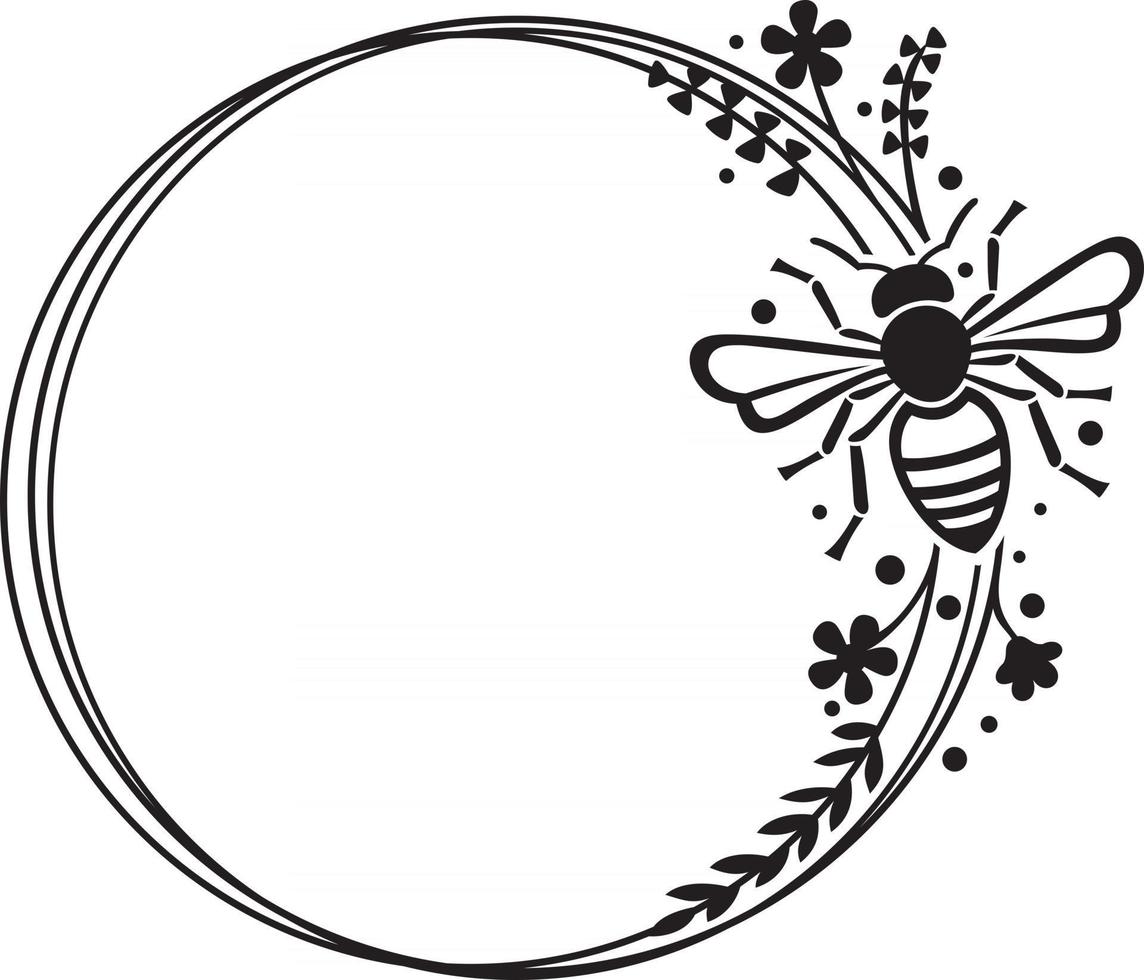 Bee Frame Layered vector