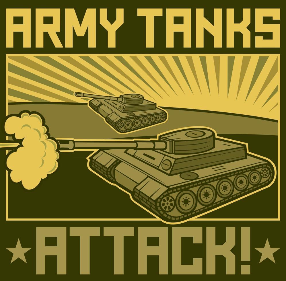 Army Tanks Attack vector