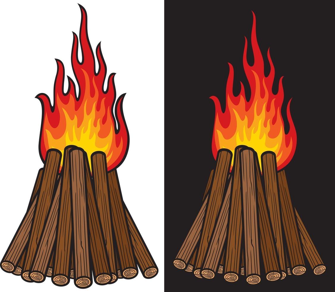 Big Bonfire Design vector