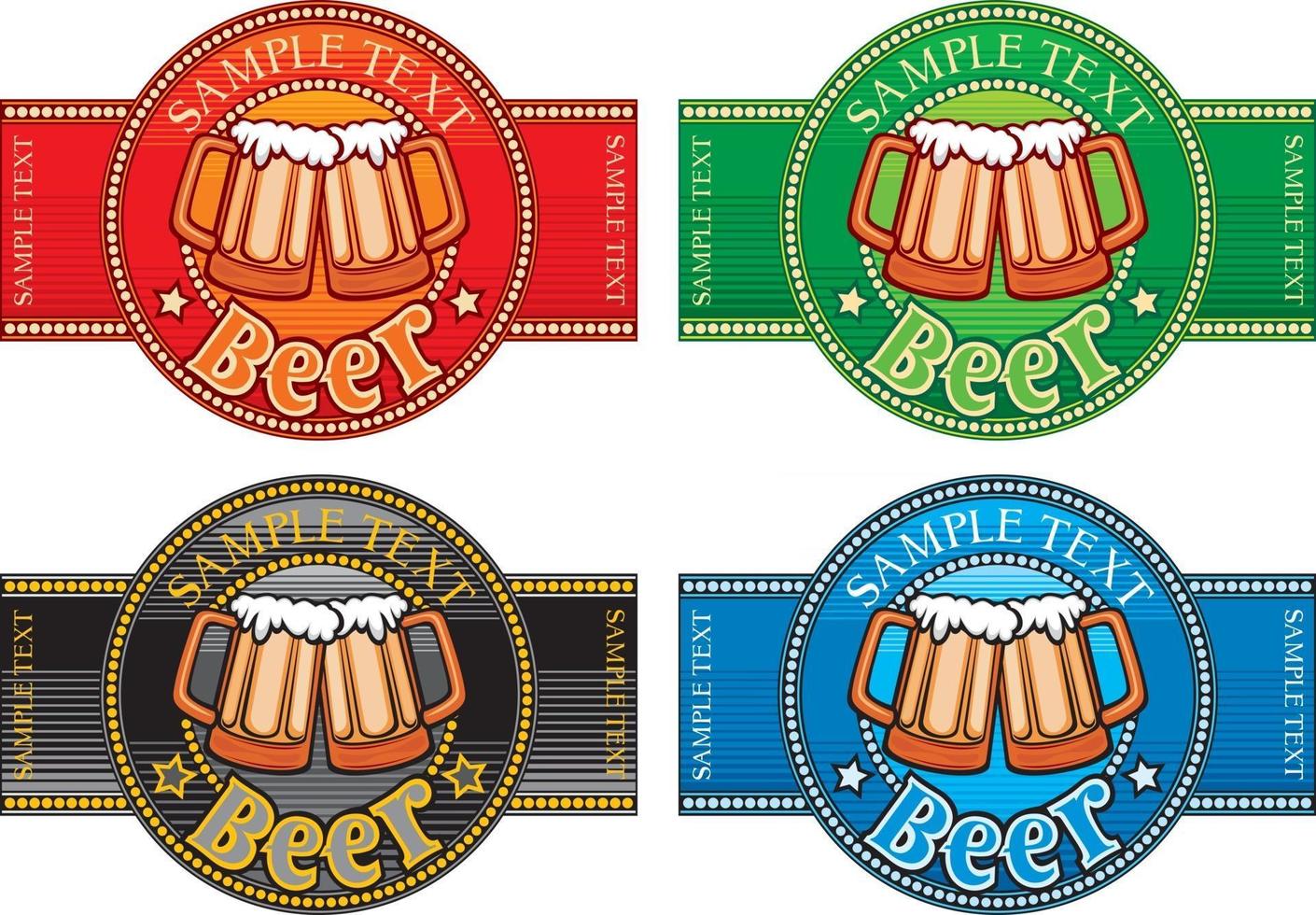 conjunto de etiquetas de cerveza vector