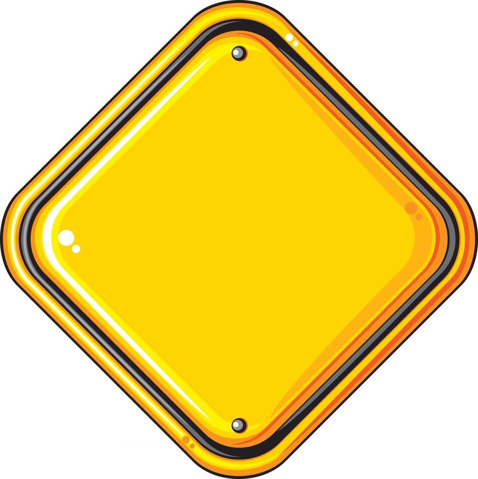 Blank Yellow Sign vector