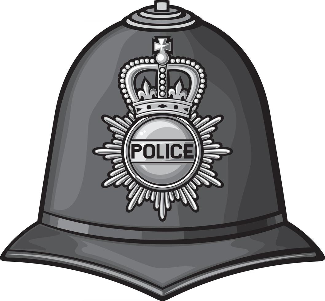 casco de la policía británica vector