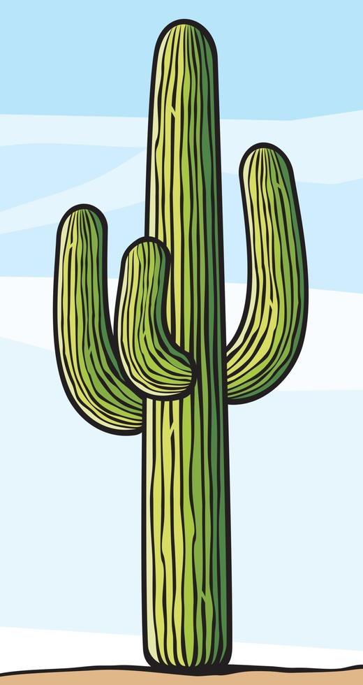 Cactus in the Desert vector