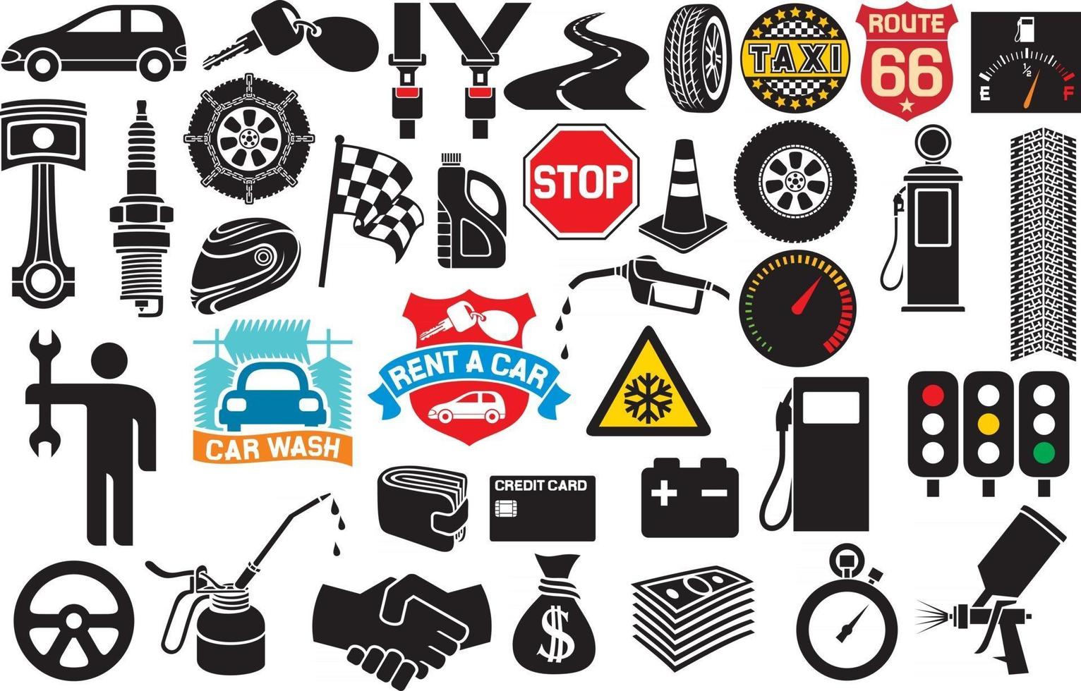 Car Icons Collection vector