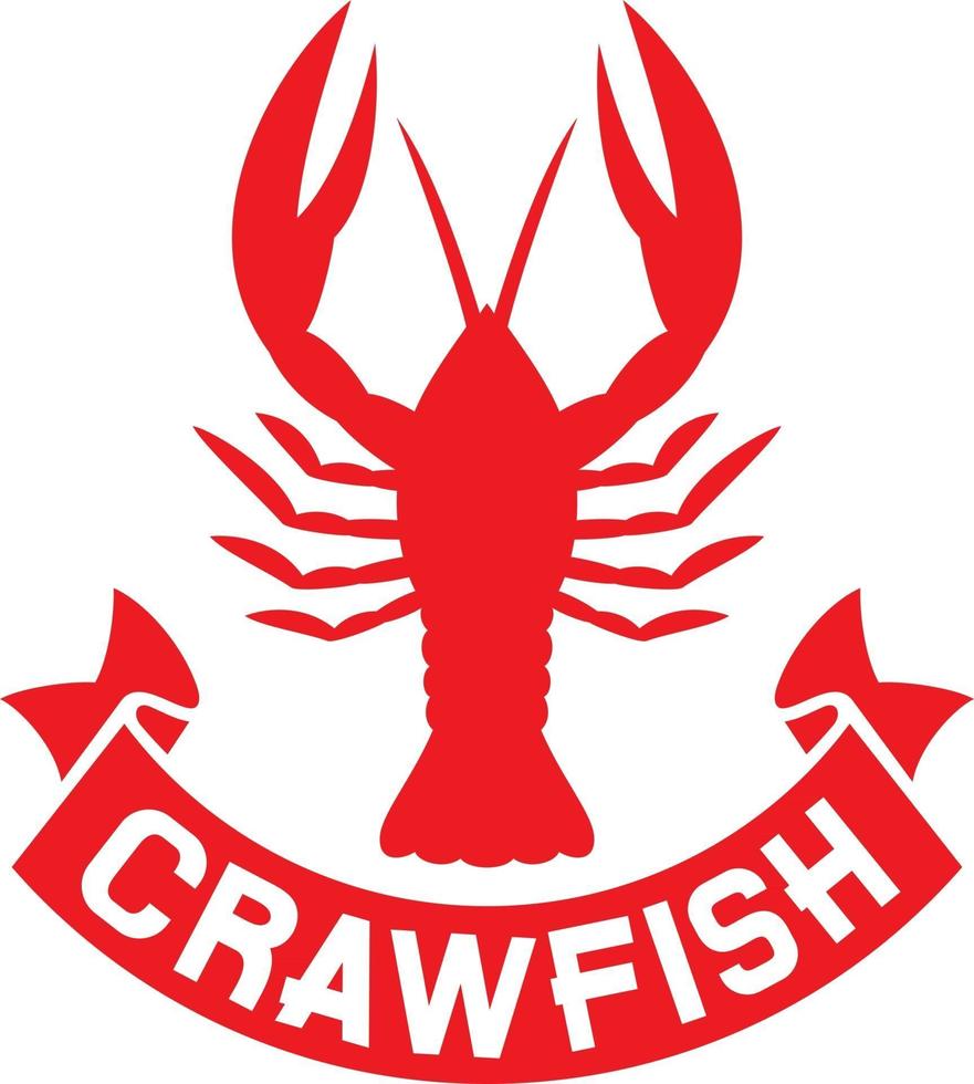 Crawfish Label Design vector