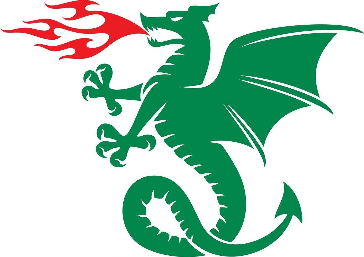 Dragon With Flame vector