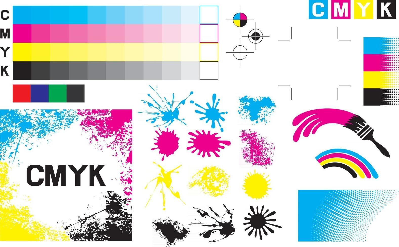 Cmyk Press Marks Design vector