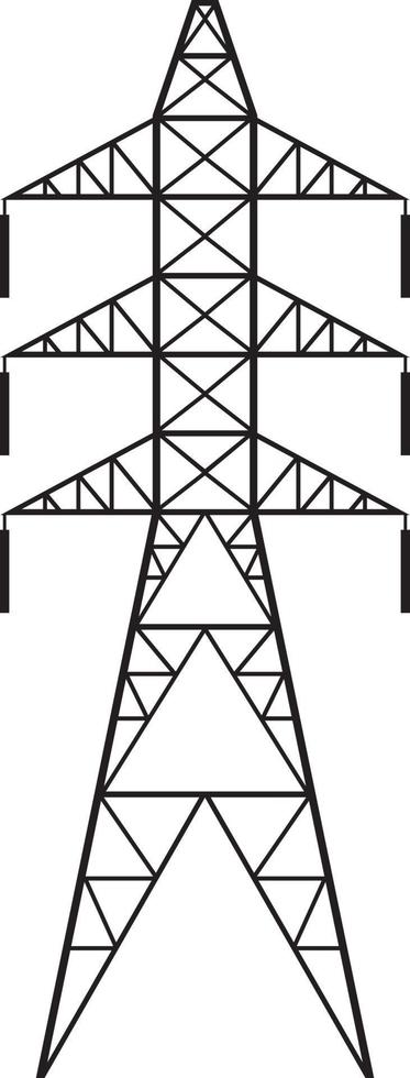 Power Line and Electric Pylon vector