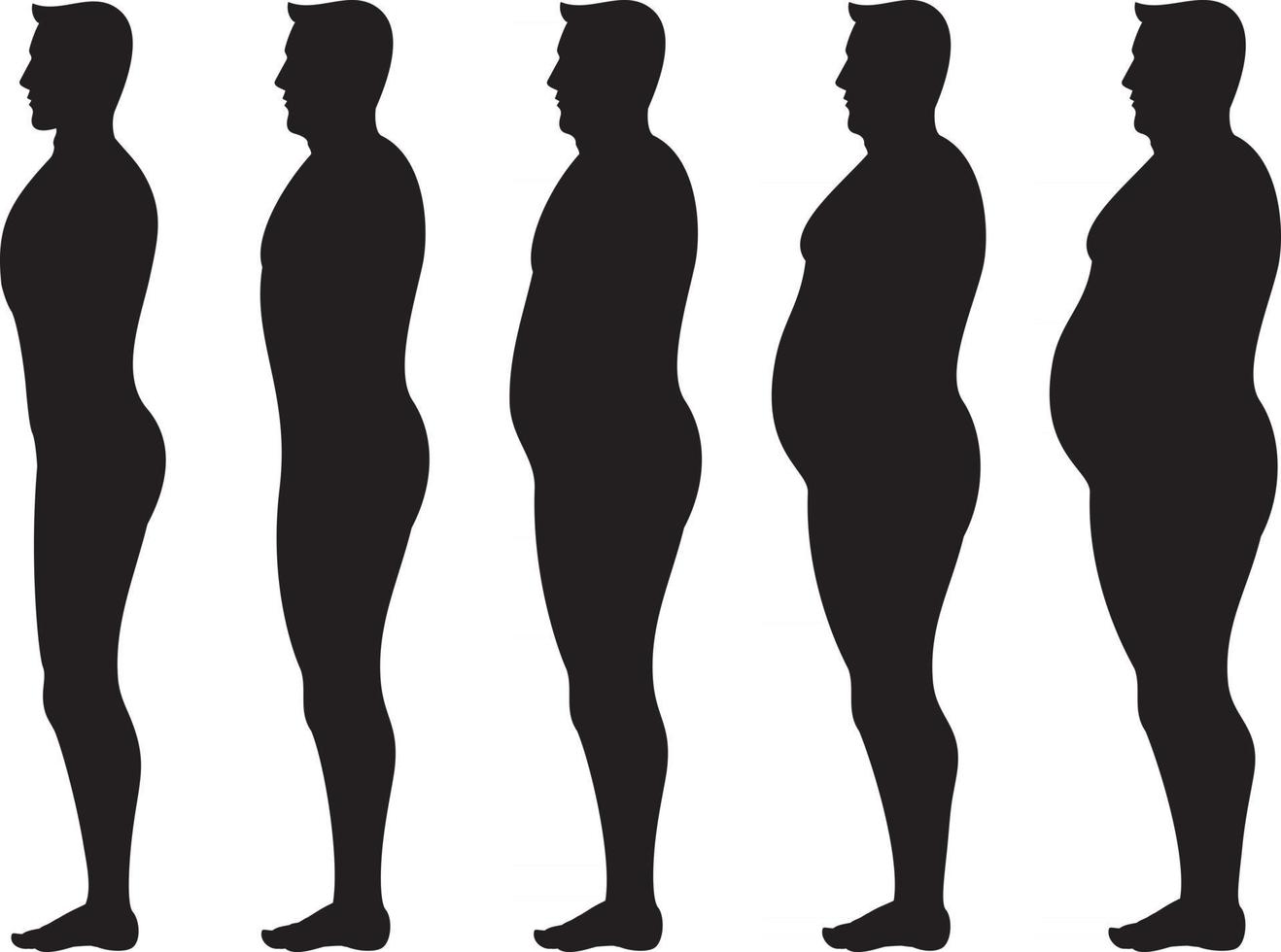 Diet Beauty Before and After vector