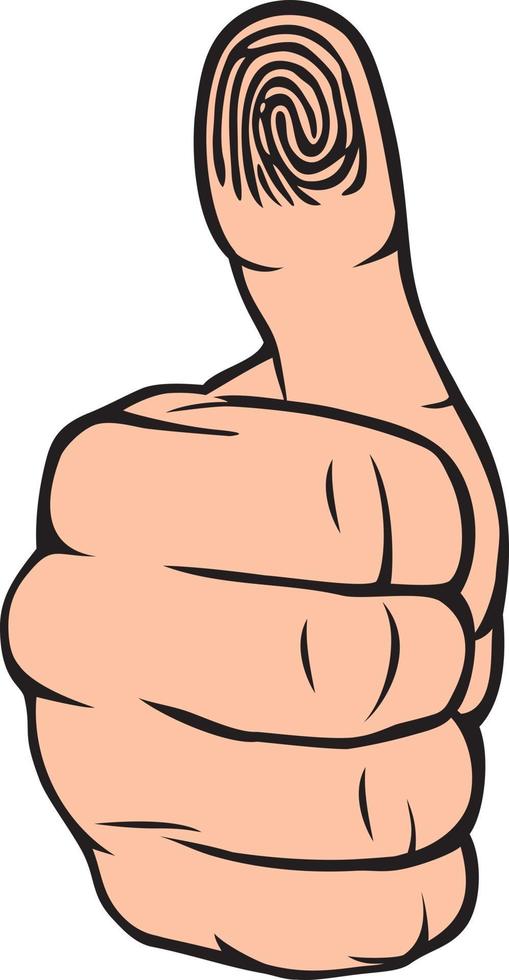 Finger Print Thumb Up vector