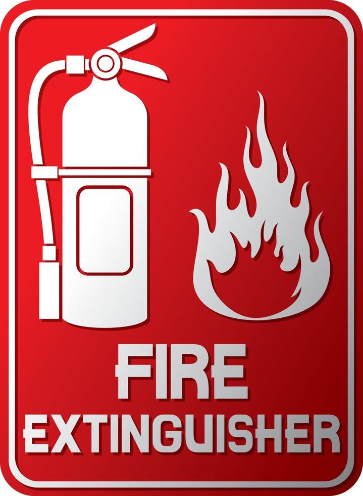 signo de extintor de incendios vector