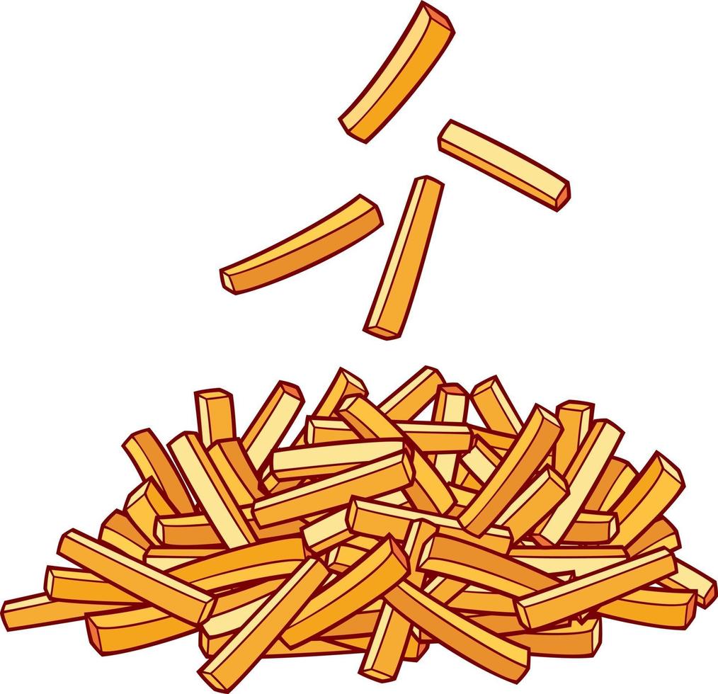 A Pile of French Fries vector