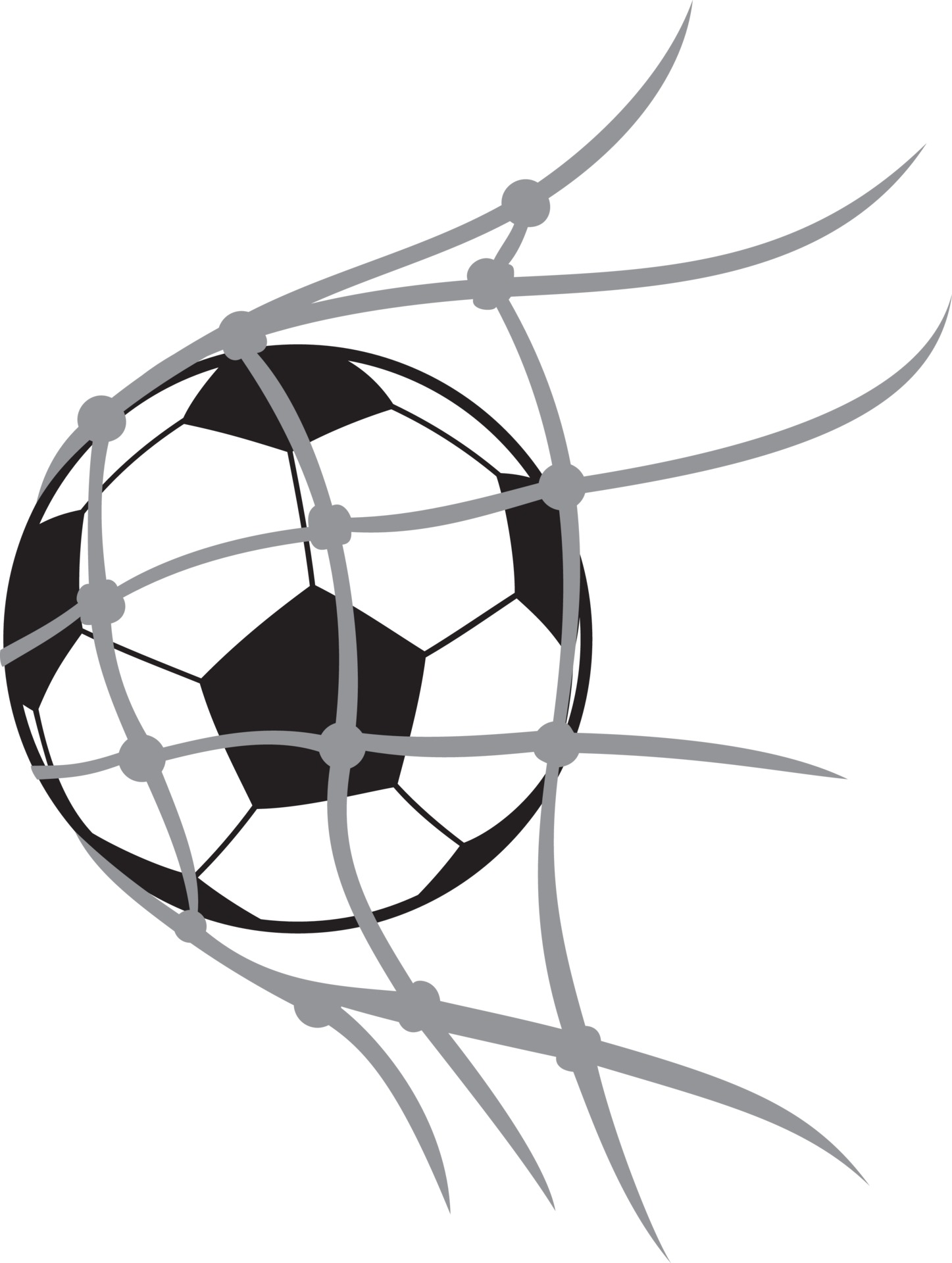 Football Ball in Net 3190195 Vector Art at Vecteezy