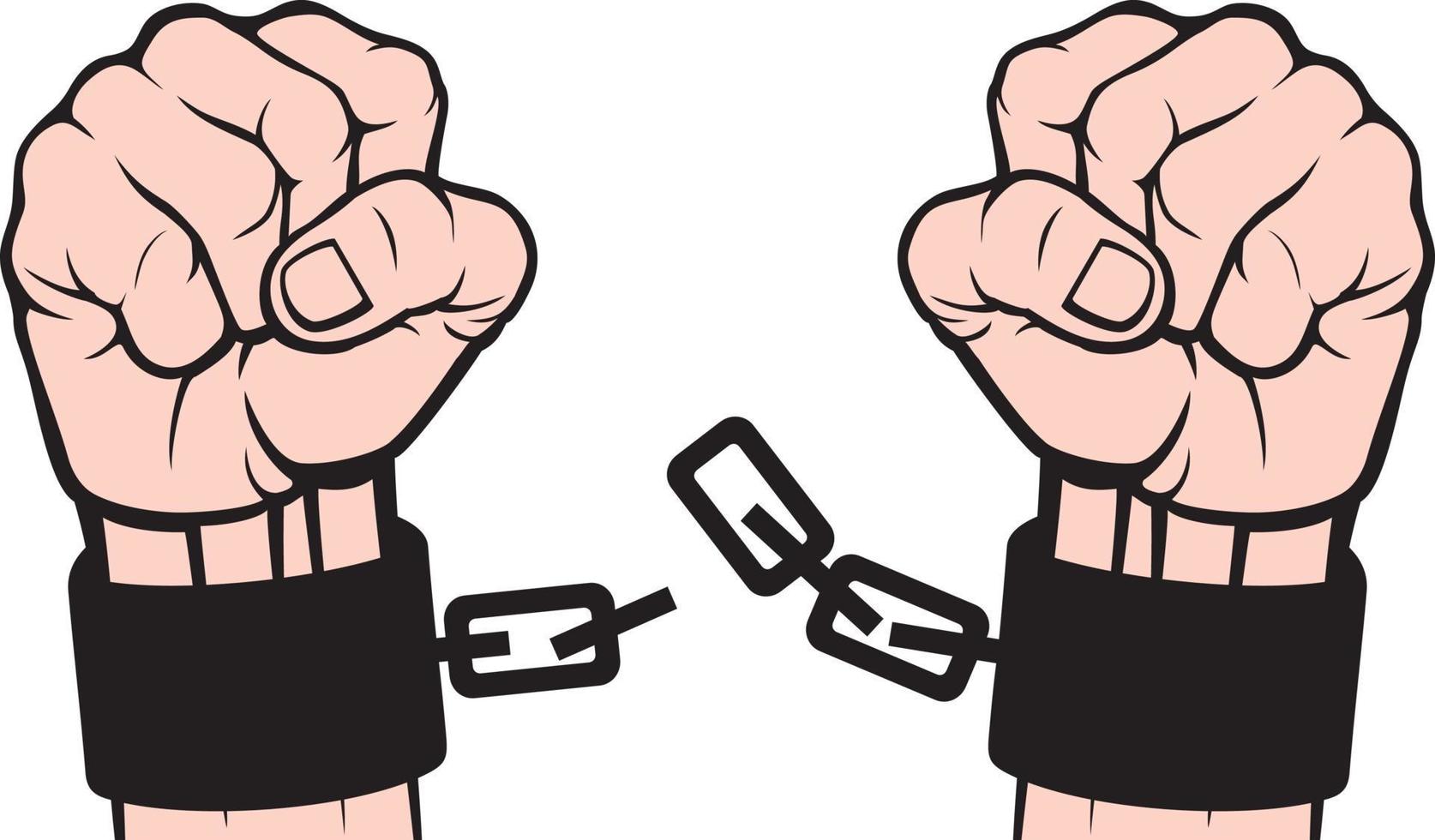 Hand and Chains vector