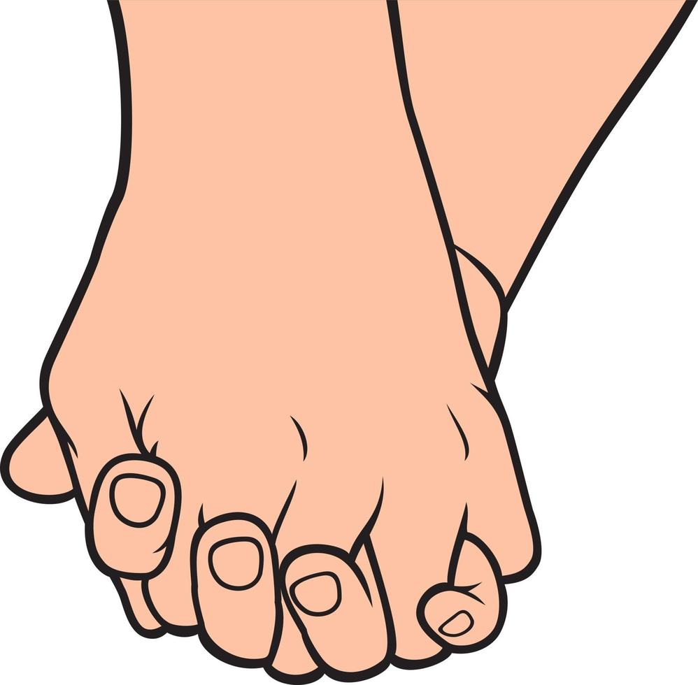 Two Pairs of Hands in Love vector