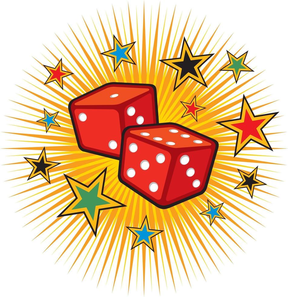 Red Dices Design vector