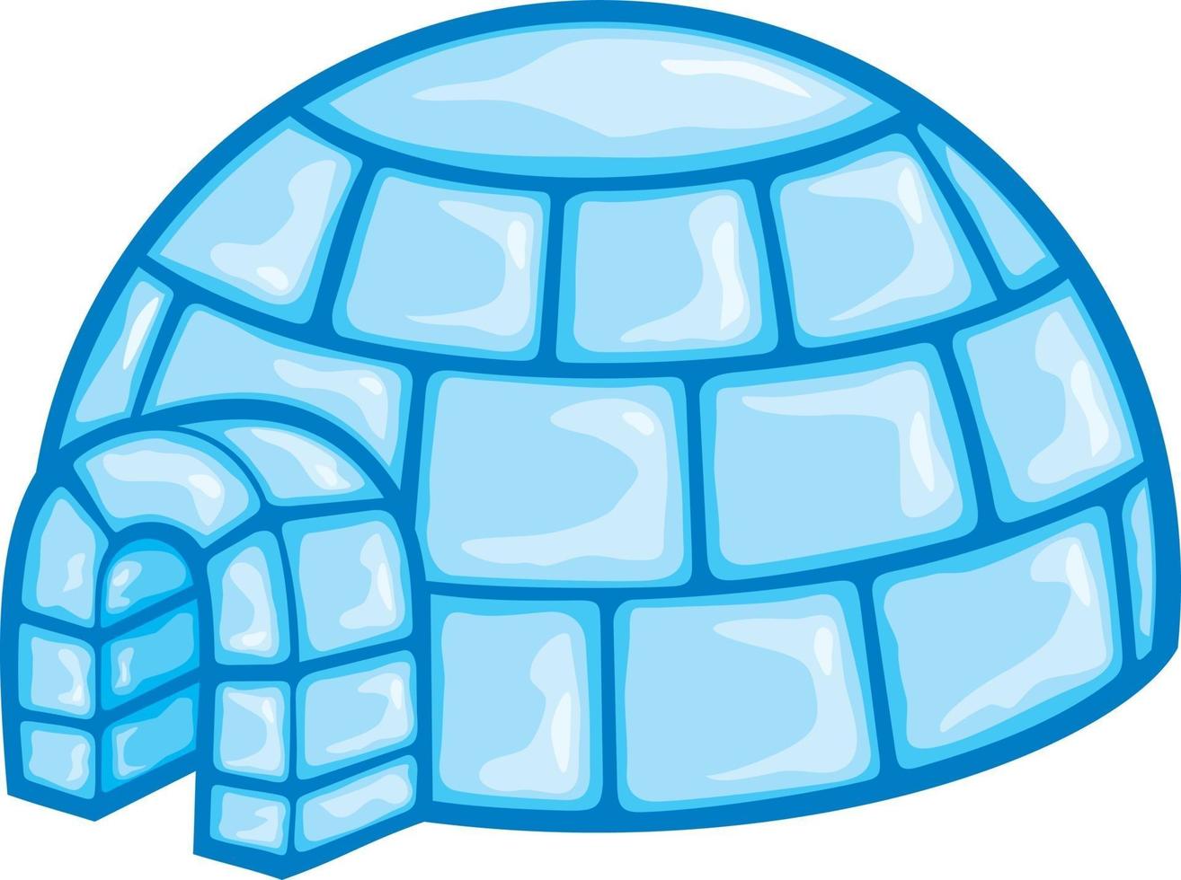 White Snow Igloo vector