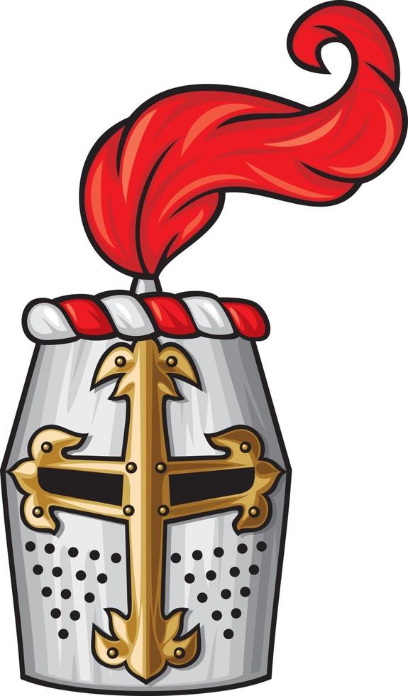 Medieval Knight Helmet vector