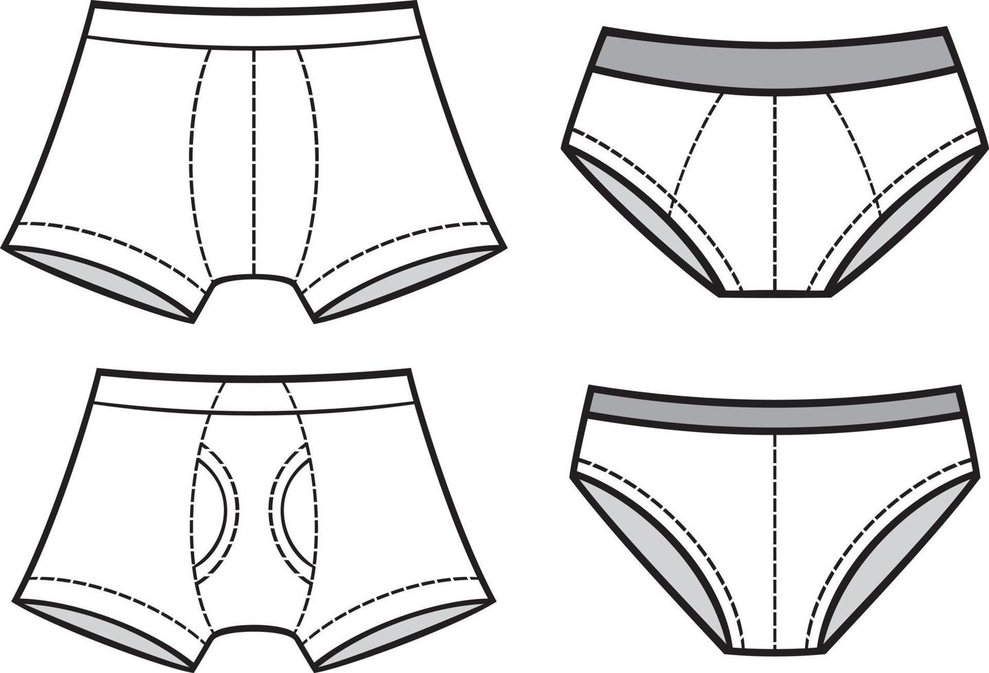 Man Underpants Set vector