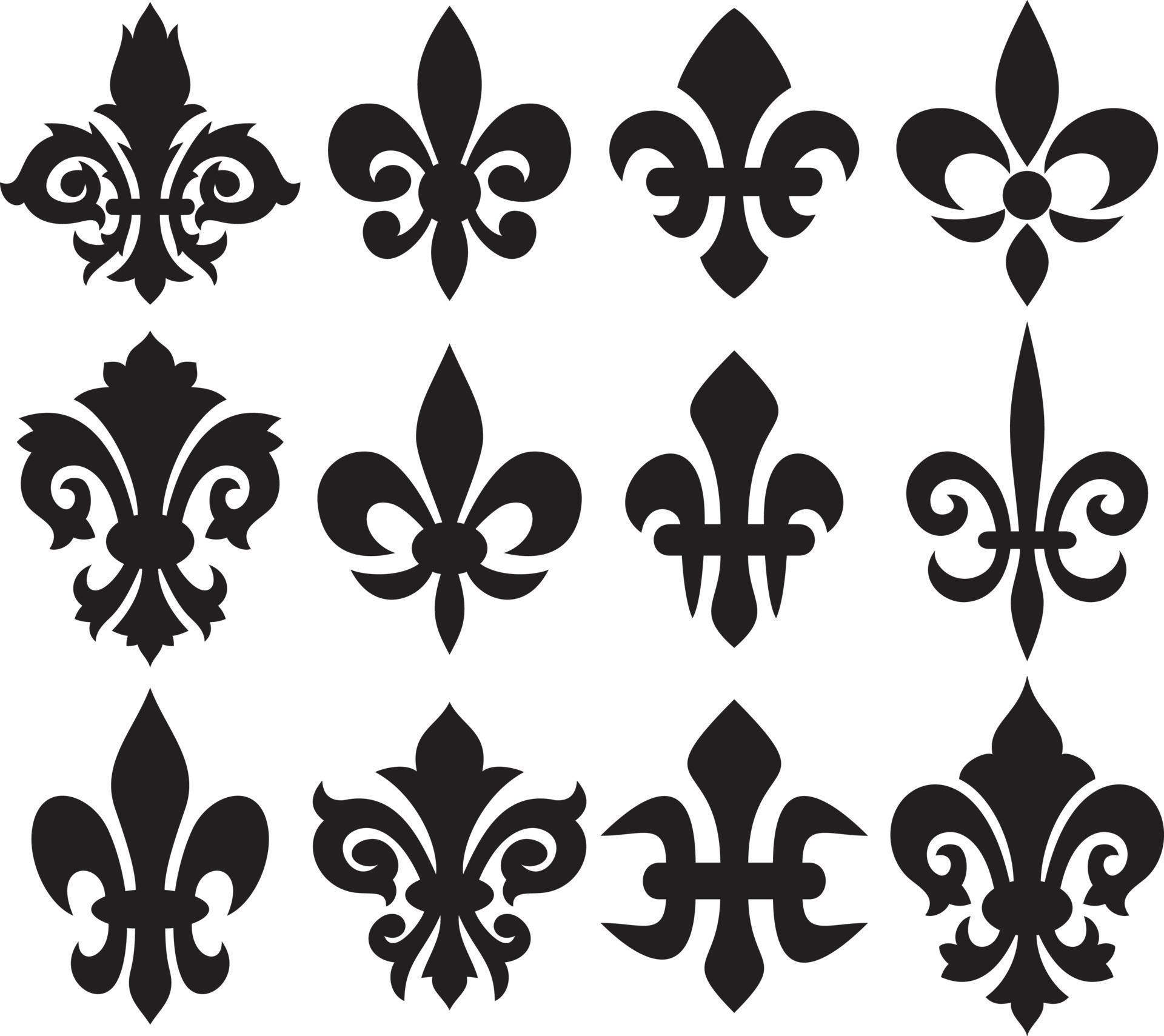 Lily Flower Heraldic Symbol 3190305 Vector Art at Vecteezy