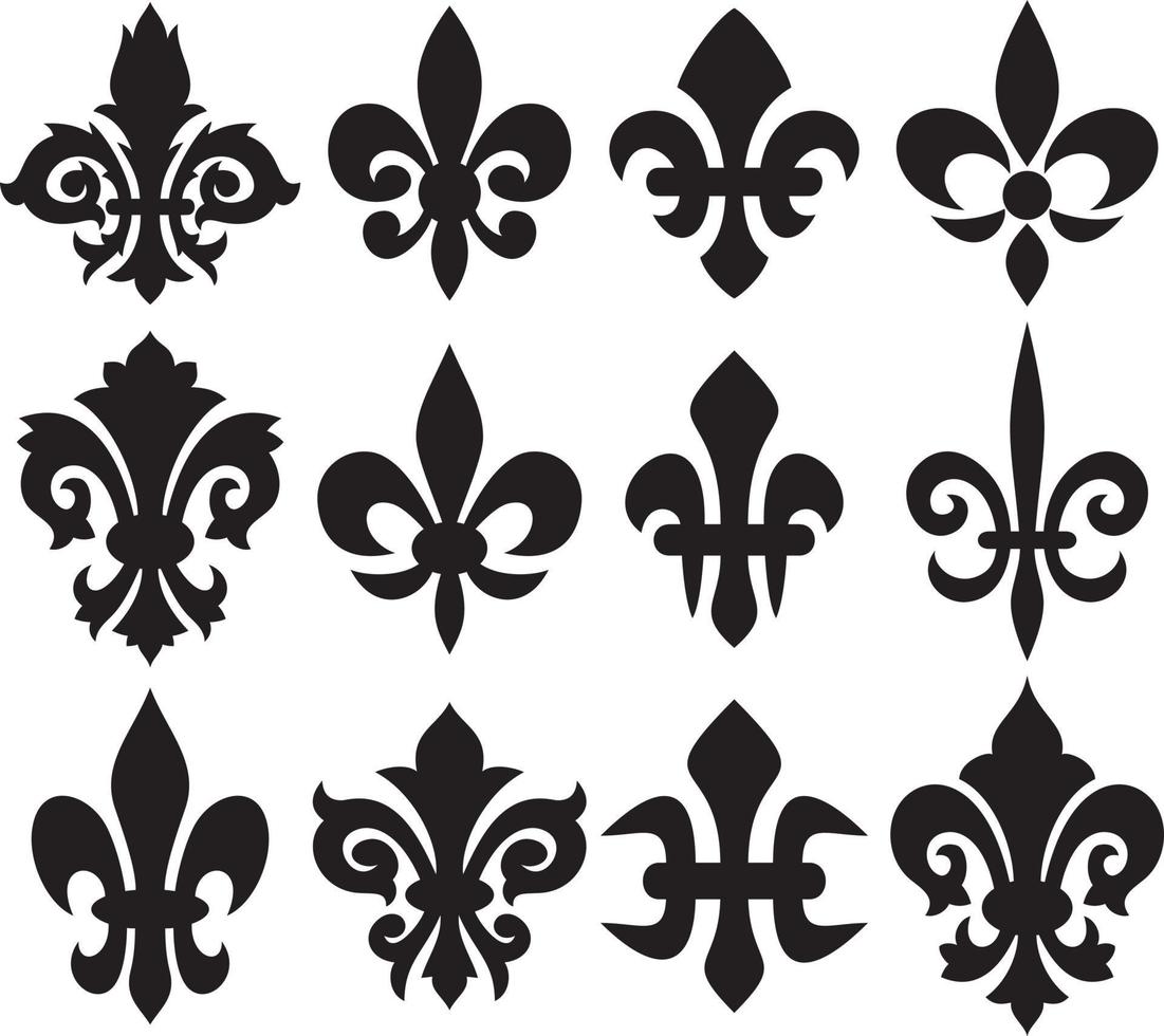 Lily Flower Heraldic Symbol vector