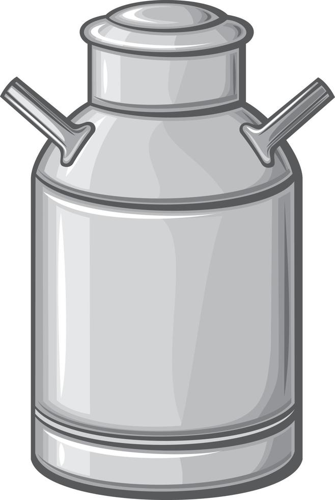 Retro Aluminum Milk Can vector