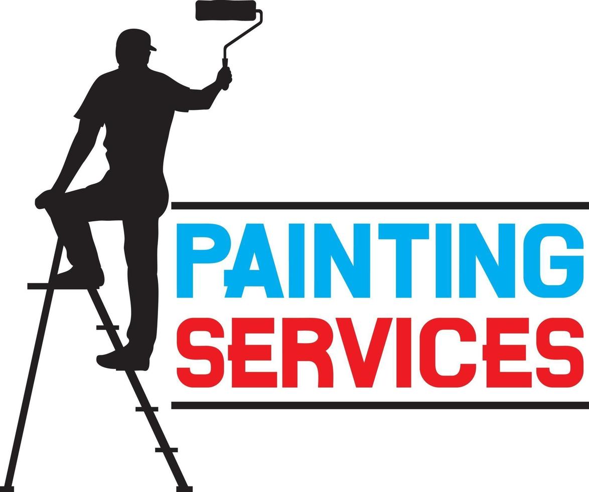 Man Painting the Wall vector