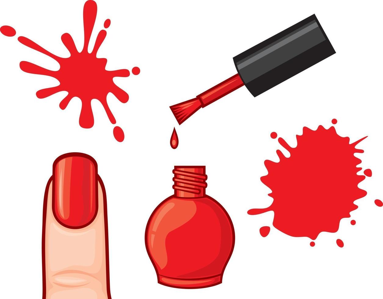 Nail Polish and Blots vector