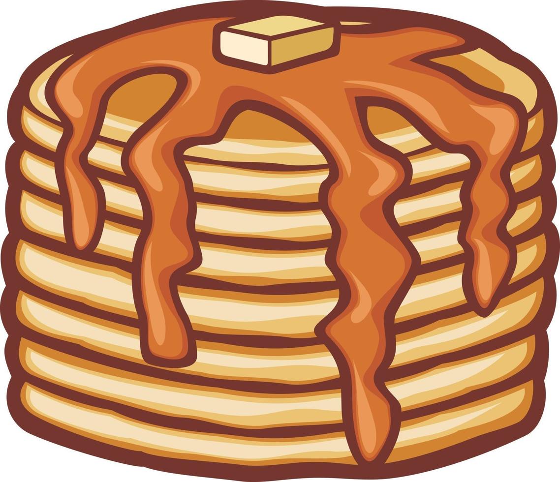 Pancakes with Butter and Syrup vector