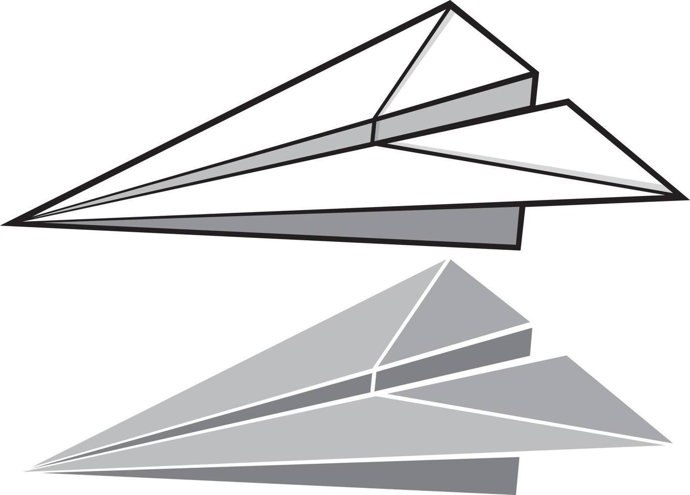 diseño de avión de papel vector