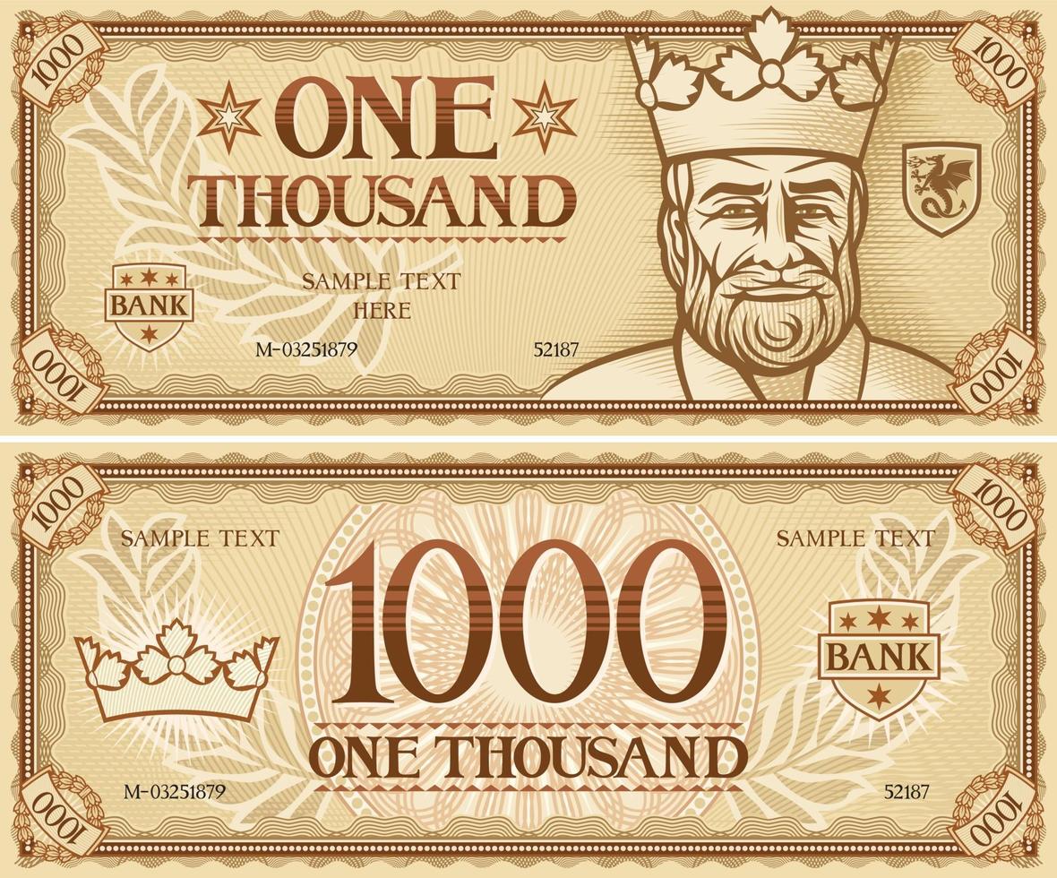 One Thousand Abstract Banknote 3190350 Vector Art at Vecteezy