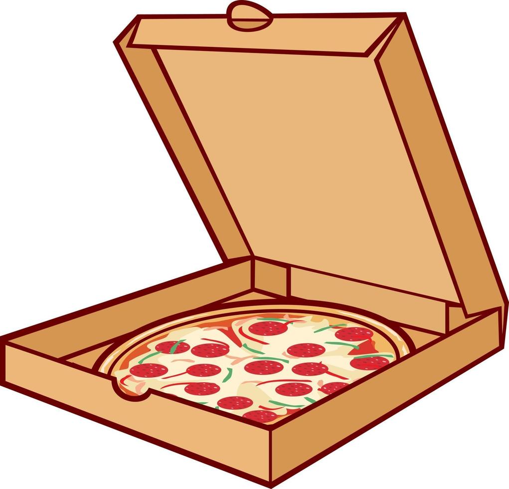 Pizza on Box vector