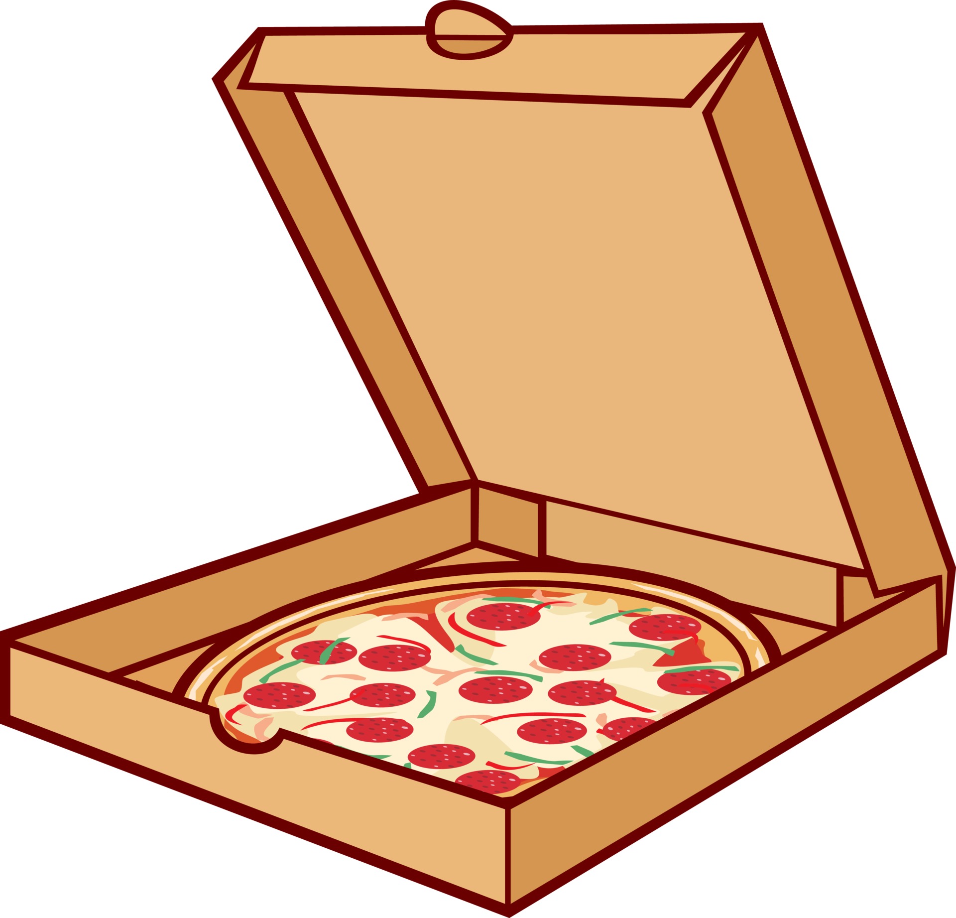 Premium Vector  Pizza in cardboard box food delivery hot italian