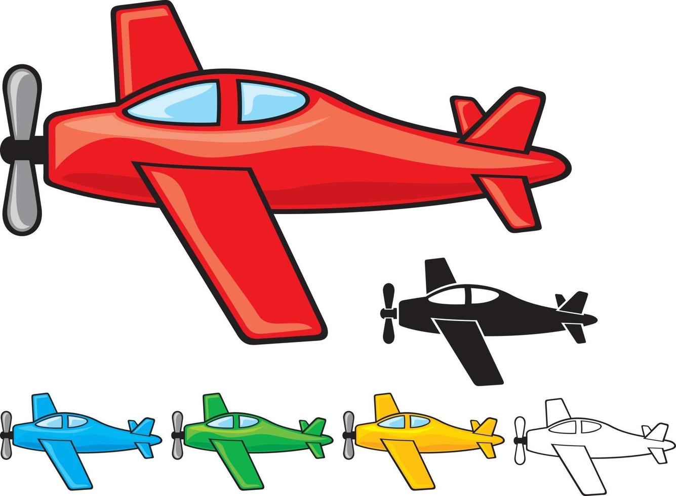 Airplanes Collection Set vector
