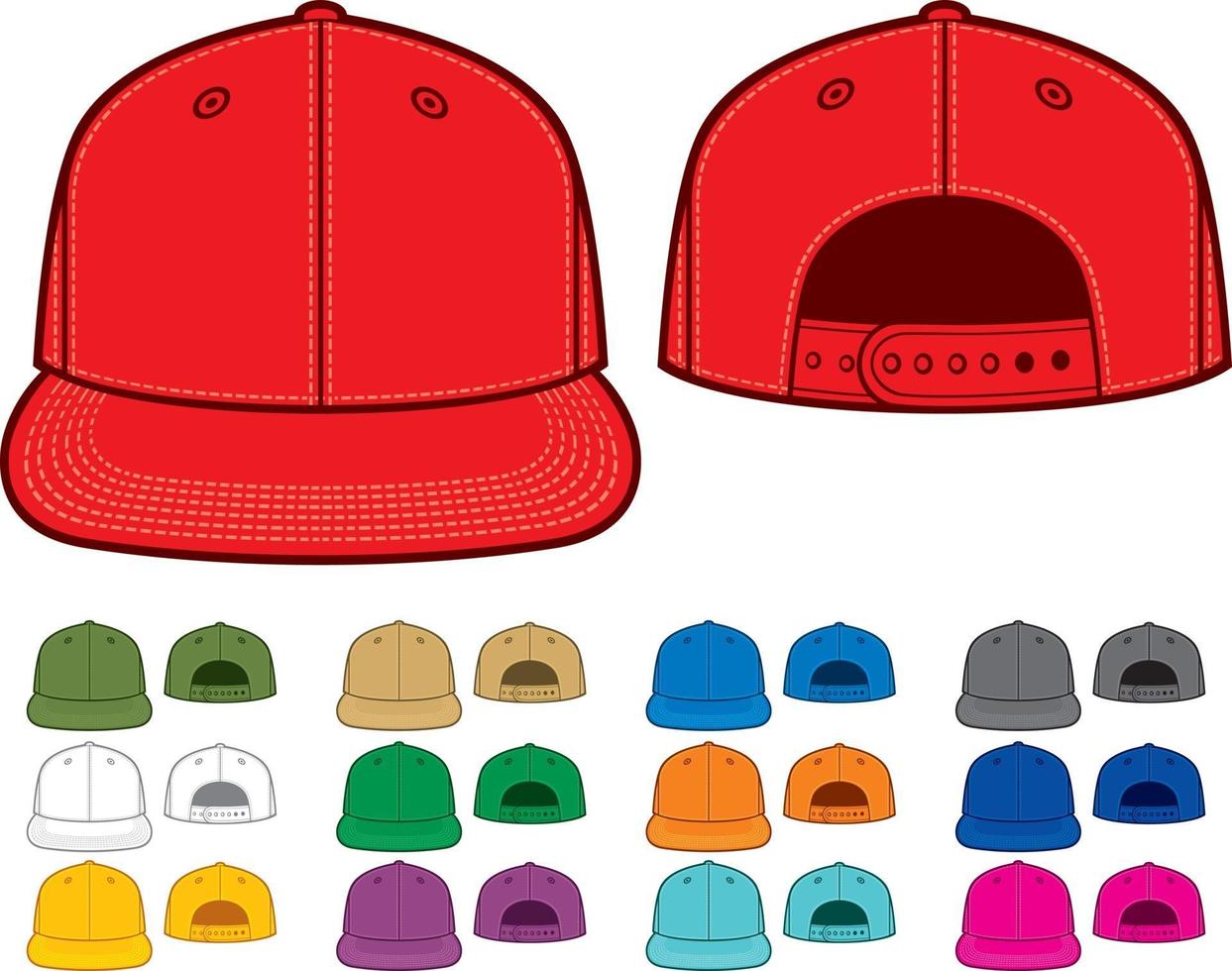 colección de gorra de rap vector