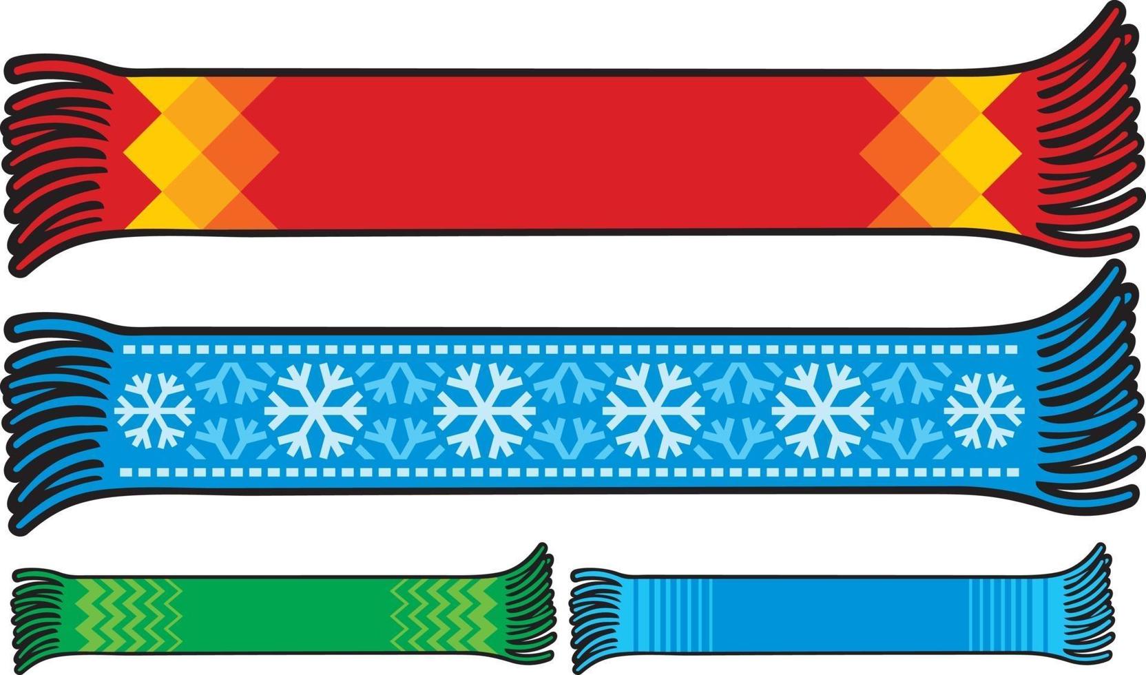 Scarf Collection Set vector