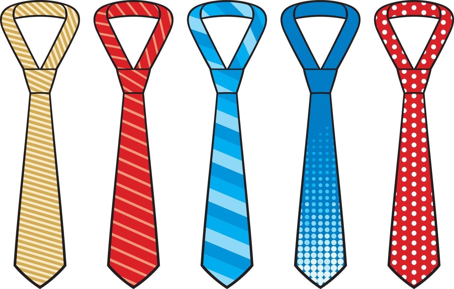 Set of Male Business Ties vector