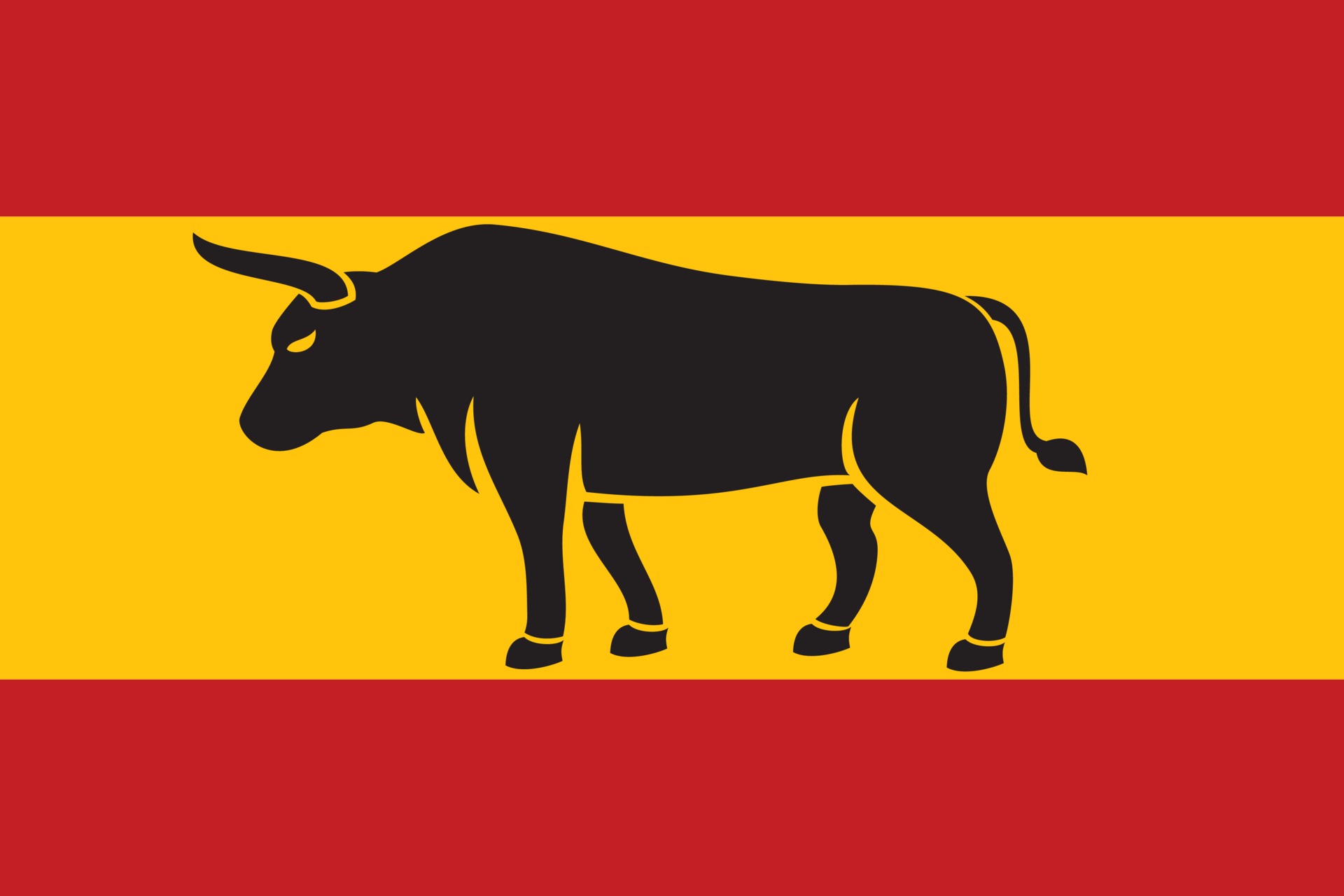 Spain Flag Bull 3190413 Vector Art at Vecteezy