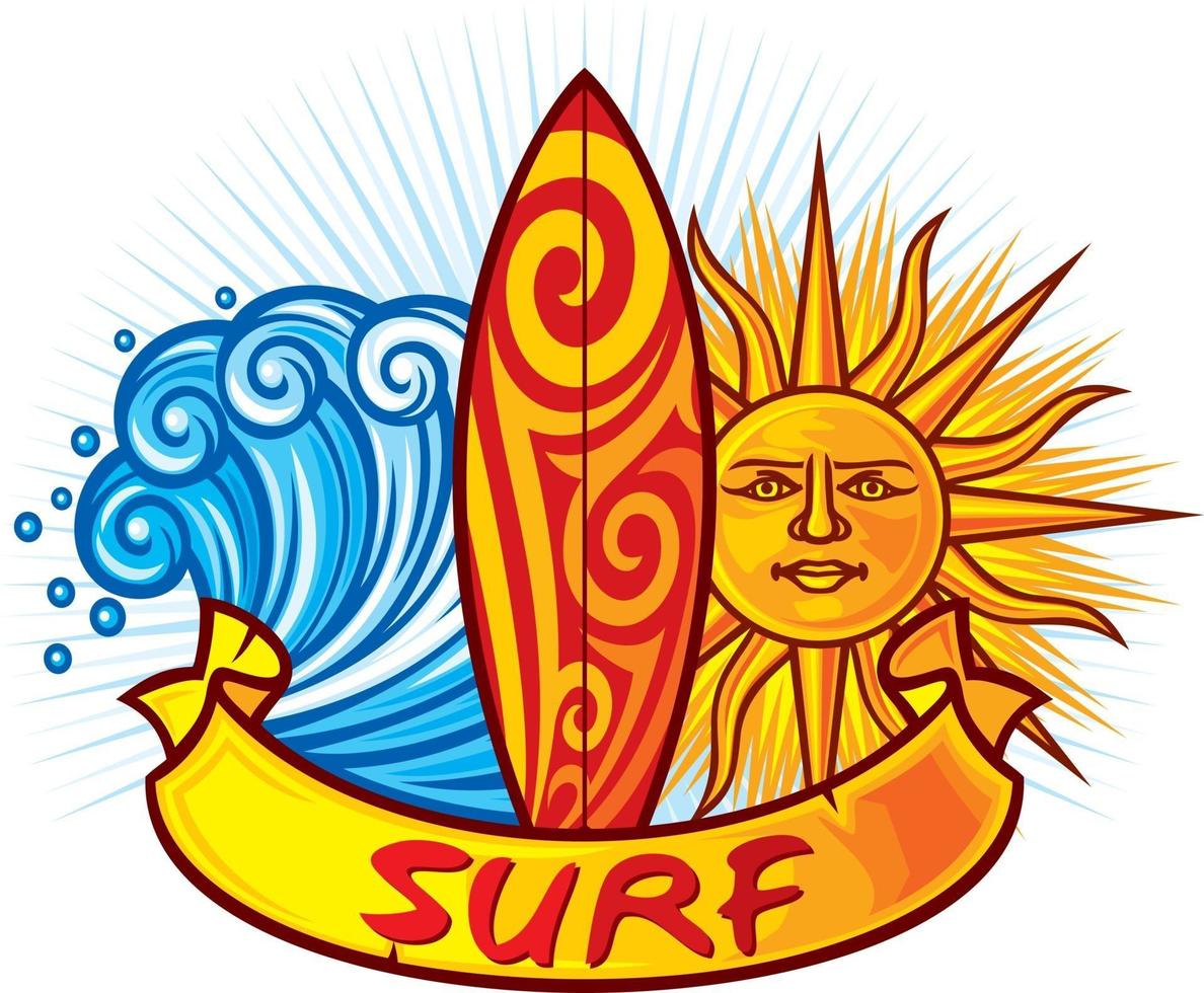 diseño de tabla de surf vector