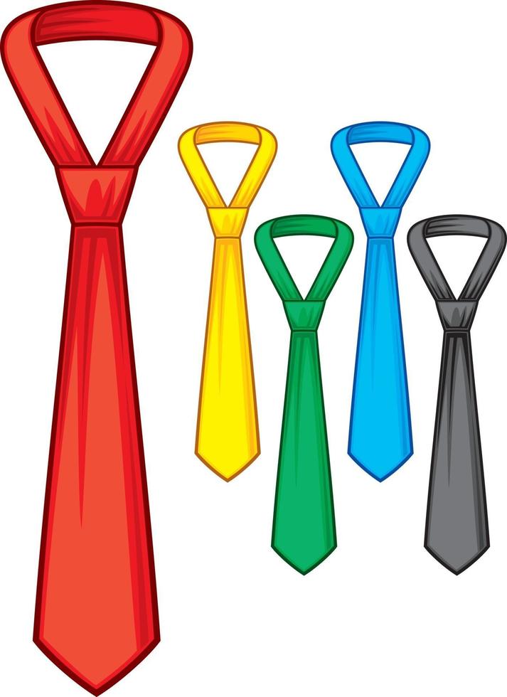 Set of Male Business Ties vector