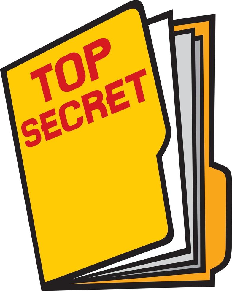 Top Secret Folder vector