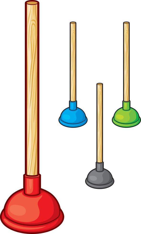 Plunger Icons Set vector