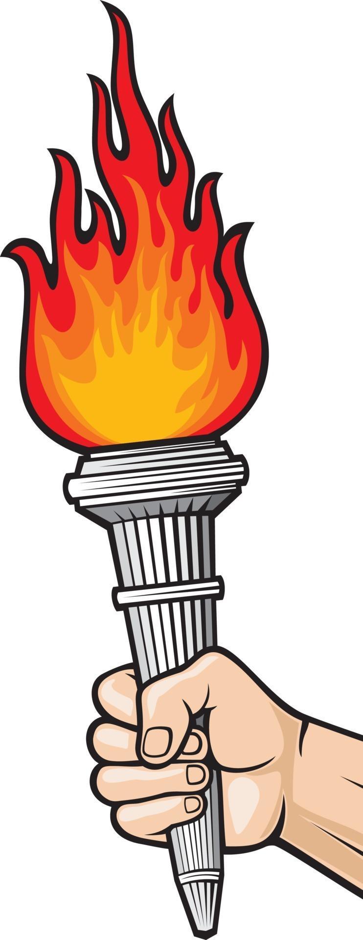 Hand Holding Torch 3190453 Vector Art at Vecteezy