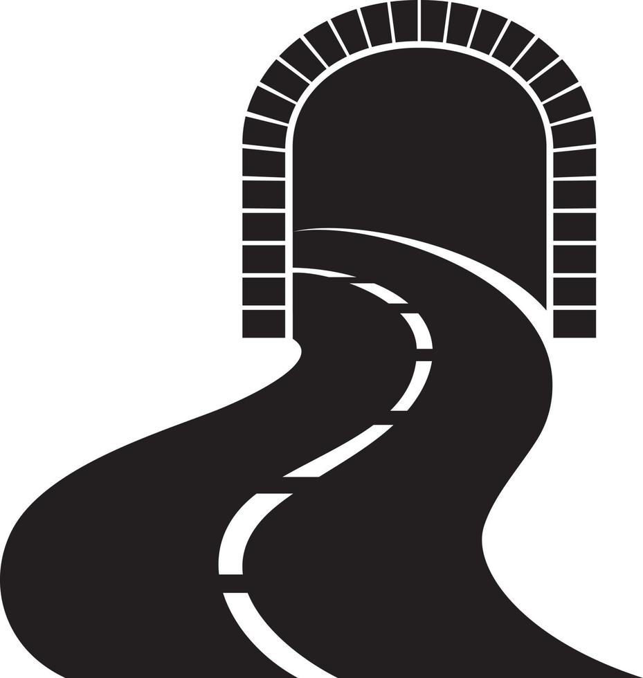 icono de túnel de carretera vector