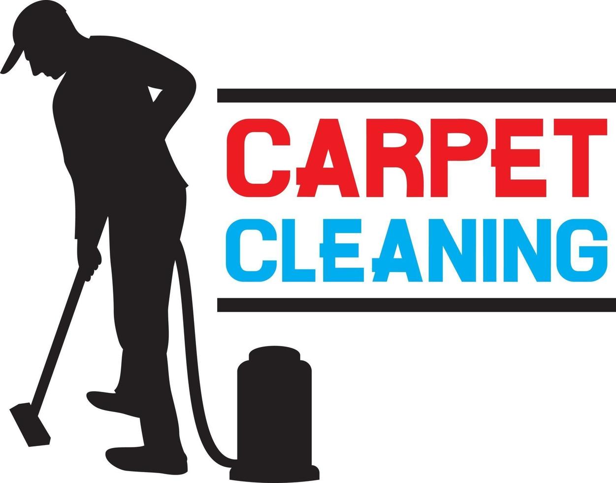 Man and a Carpet Cleaning Machine vector