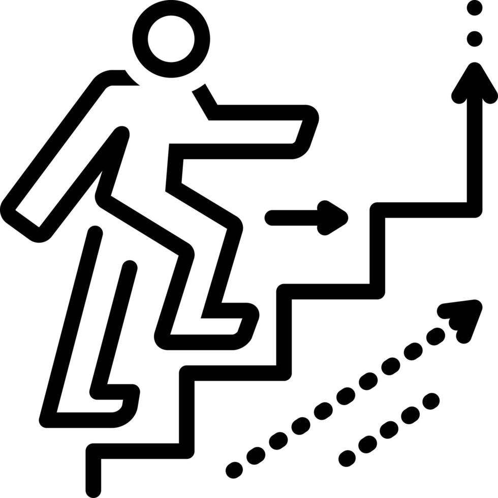 Line icon for advancing vector