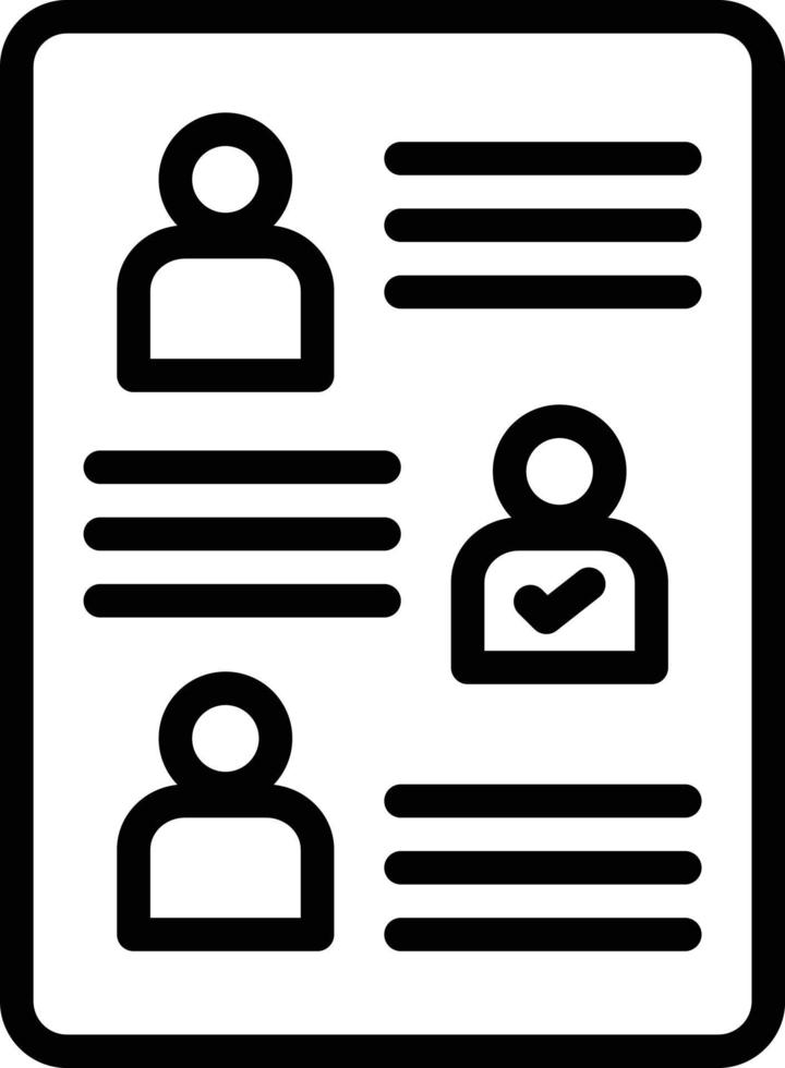 Line icon for affectation vector