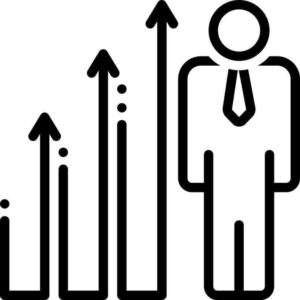 Line icon for advancing vector